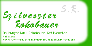 szilveszter rokobauer business card